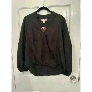 Band‎ of Gypsies Black Oversized Long Sleeve Blouse size S NWT